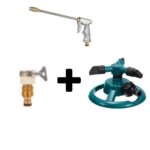 ממטרה + אקדח לחץ מים+ סט מתאמים